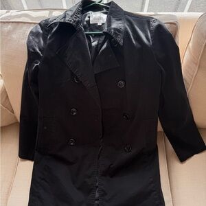 MaxMara black cotton trench coat